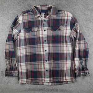 Patagonia Shirt Men's L Multicolor Plaid Flannel Long Sleeve 100% Organic Cotton